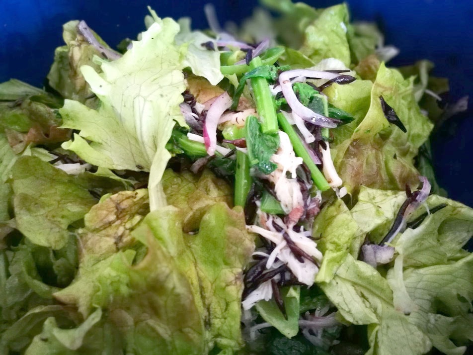 筋トレ料理教室 ～野菜をたっぷり食べようの会～-菜の花とひじきのサラダ